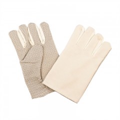 钢米 帆布PVC点珠电焊手套 DH902 均码 长26cm 本色 10副/包 24包/箱 包 3740034