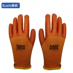 苏识 300#劳保浸胶工地手套/双 毛圈平挂皱纹 3460049