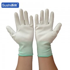 苏识 0001浸胶浸掌涂胶掌pu涂层尼龙13针涤纶防滑 绿色 M 3410019