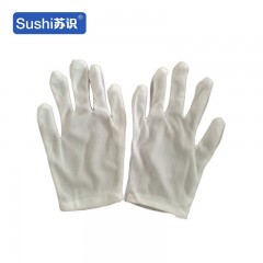 苏识 ST010 点塑手套条纹pvc点胶手套均码 白色双拼点塑 3410017
