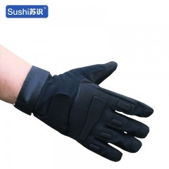 苏识 户外黑鹰全指战术登山训练自行车长手套骑行 黑色XL 3460211