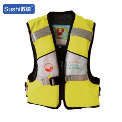 苏识 儿童彩色救生衣防护浮水背心 M码(6到10岁) 黄色 件 1820046