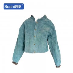 苏识 FHYW0016 电焊安全防护开背式身体工作防护服 均码 蓝色 件 3710005