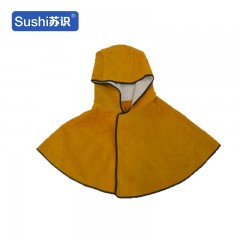 苏识 FHYW0008 电焊披肩帽防尘氩弧焊帽牛皮劳保工作帽 均码 件 3730001