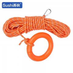 苏识 水面漂浮救援绳 8mm绳+扣+反光+浮环30米 1910036