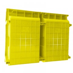 苏识 XK018 600*400*220mm 斜口组合式物料收纳盒 黄色 2220022