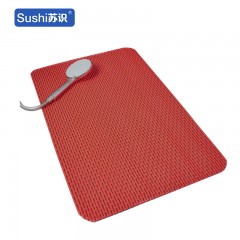苏识 浴室防滑垫洗澡淋浴防摔防水脚垫镂空 50*80cm 深红色 块 1220026