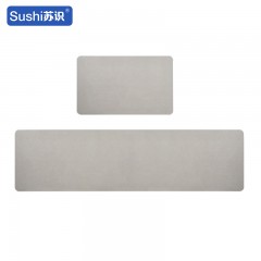 苏识 厨房地垫可擦洗垫子麂皮绒脚垫吸水吸油 70*120cm 浅灰色 块 1220156