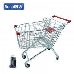 苏识 WJ0153 物业仓库理货金属超市购物车手推车 125L-电梯轮 斜坡电梯使用 一个 2110086