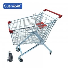 苏识 WJ0150 物业仓库理货金属超市购物车手推车 100L-电梯轮 斜坡电梯使用 一个 2110089