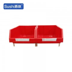 苏识 XK017 510*350*200mm货架斜口分类零件盒组合式物料收纳盒 个 红色 2220066