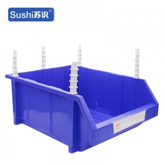 苏识 XK016 450*300*170mm货架斜口分类零件盒组合式物料收纳盒10个装 套 蓝色 2220072