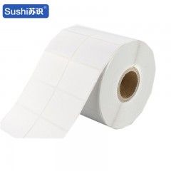 苏识 S-S239 50*30mm铜版纸不干胶标签空白贴纸 2800张 卷 双排白色 5610145
