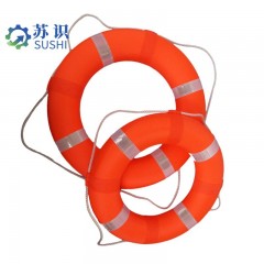 苏识 YNDW113 橘色实心牛津布泡沫救生圈水库泳池防汛成人船用救生圈 1个大号 1820505