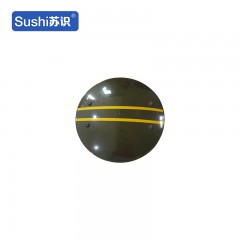 苏识 YZQ052 圆形防暴盾牌保安器材手持式黑绿色防护盾牌防暴装备 绿色 个 1160078