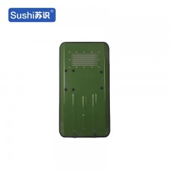 苏识 YZQ156 金属铝合金防暴盾牌PC防爆防护镜手持盾牌防卫保安器材用品 军绿色 个 1160076