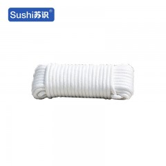 苏识 JY048 尼龙绳捆绑绳彩色拉绳 户外晾衣编织绳 手工制作束口伞绳 6mm 白色10米 1820514