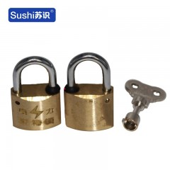 苏识 WJ0034 电力表箱锁 通开挂锁 通用梅花钥匙防水防锈 30mm普通锁芯 1610302