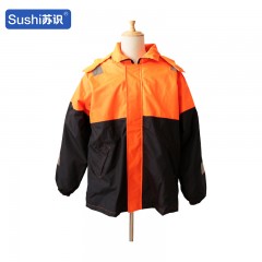 苏识 海钓钓鱼服冬季防寒套装防水放风保暖救生衣 拼色救生衣+橘色裤套装2XL 件 1820576
