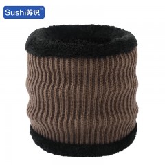 苏识 冬季新款保暖加绒脖套 加厚高领脖套 卡其 3360066