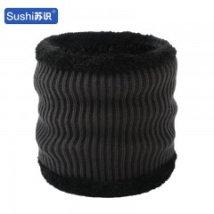 苏识 冬季新款保暖加绒脖套 加厚高领脖套 灰色 3360067