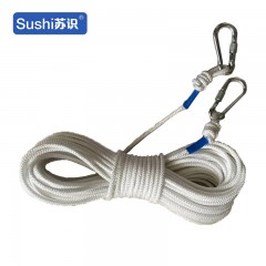 苏识 JY146 8mm钢丝芯消防安全逃生绳户外攀岩登山绳 80米钢丝+手套+双钩 31020226