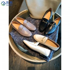 苏识 YNDW224 春夏秋百搭皮鞋中跟 乳白/奶茶/黑 尺码34-40 双 3140030