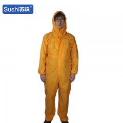 苏识 连成人连体雨衣防雨防油防尘喷漆连体工作服套装雨衣 190 黄色 套 3520286