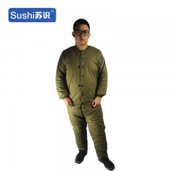 苏识 DJ0020 军绿色工作服加厚棉衣防寒保暖劳保棉服棉袄套装 6号 87式军绿色棉衣棉裤套装 件 3522022