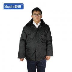 苏识 DJ0019 冬季防寒保暖棉衣防雨防寒棉服 L 黑色 件 3522042