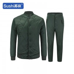 苏识 XJ054 小棉袄加厚劳保服短款工作服军绿 加厚军绿棉服 180码 件 3531240