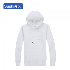 苏识 YFB-0071 冬季长袖棉不倒绒带帽卫衣 XXXL 白色 件 3531301