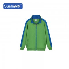 苏识 YFB-0118 绒衫卫衣加厚工作服保暖长袖 XXXL 绿色蓝领 件 3532323