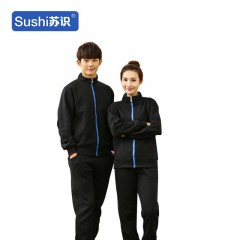 苏识 YFB-0066 长袖棉拉链卫衣工作服外套 S 黑色 件 3532482