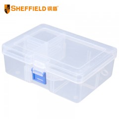 钢盾 SHEFFIELD S024014 塑料零件盒234X168X62mm收纳盒分格物料螺丝配件电子元件盒 整理箱工具盒