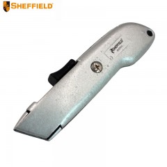 钢盾 SHEFFIELD S067201 自缩式安全割刀 美工刀皮革刀纸箱快递壁纸开箱刀安全重型割刀