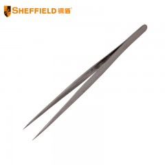 钢盾 SHEFFIELD S031003 宽头镊子 不锈钢电子元件夹子高精密防磁