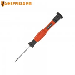 钢盾 SHEFFIELD S037105 双色柄一字精密螺丝刀2.5x50mm 钟表手表笔记本维修工具套
