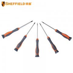 钢盾 SHEFFIELD S056002 5件套花型胶柄螺丝批电讯电子套装 螺丝刀 带强磁 家装 汽修 机械加工