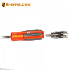 钢盾 SHEFFIELD S056505 13合1棘轮铝合金手柄螺丝批