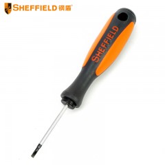 钢盾 SHEFFIELD S056402 工业级 螺丝刀 一字改锥硬起子 平口大起子 双色柄平行一字螺丝批2.5x50mm