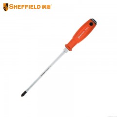 钢盾 SHEFFIELD S058204 十字通体螺丝刀PH3x200mm 一字十字加力通体穿心冲击螺丝刀敲击螺丝刀起子