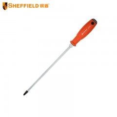 钢盾 SHEFFIELD S058205 十字通体螺丝刀PH3x250mm 一字十字加力通体穿心冲击螺丝刀敲击螺丝刀起子