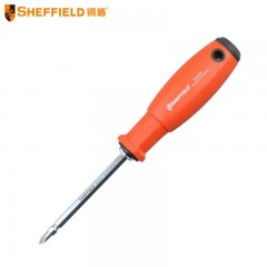 钢盾 SHEFFIELD S058305 双头螺丝刀PH1&5x100mm 一字十字改锥 带强磁螺丝批 多功能起子