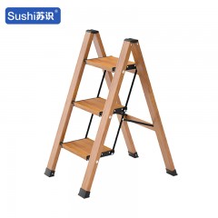 苏识 家用木纹三步梯 48*64*89CM 件 2710052
