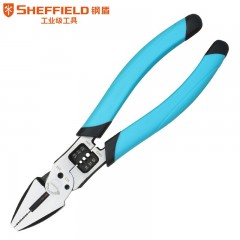 钢盾 SHEFFIELD S045001 电工钢丝钳 带剥线剪线剪切螺钉功能老虎钳子8英寸