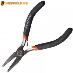 钢盾 SHEFFIELD S035004 扁嘴钳4.5英寸 迷你平咀钳 无齿平口 手工多功能 平嘴钳 扁口钳子