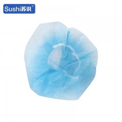 苏识 一次性医用头套 条型帽双筋 蓝色 均码 顶 3370004