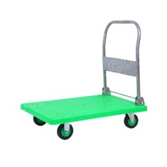 苏识 塑料全静音平板车 YJ-TC003 台面尺寸90×60cm 额定载重350kg 折叠把手 绿色 辆