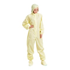 钢米 防静电连帽连体服 XLD-103 M 黄色 男女通用 不含鞋 件